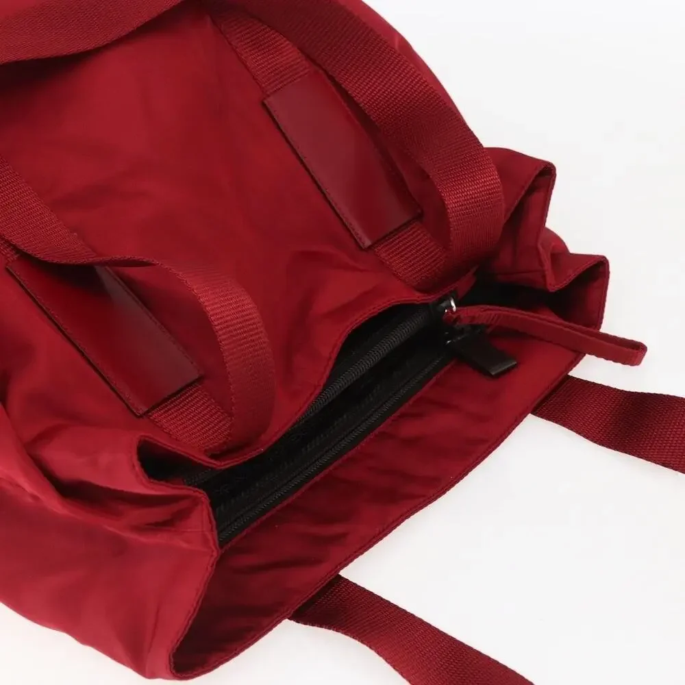 Prada Nylon Tote Bag Red